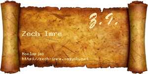 Zech Imre névjegykártya